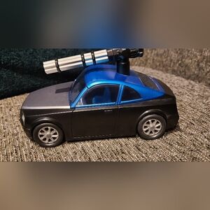 Black and Blue Toy Car with Crane